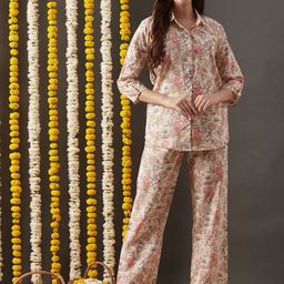 KAVINDI Printed Shirt With Trousers Co-Ords-picture-16