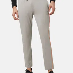 Ajile by Pantaloons Men Grey Solid Cotton Slim-Fit Track Pant-image-38