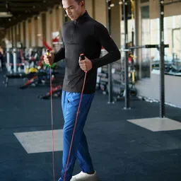 ASICS Men Blue Solid Mid-Rise Zip Bottom Woven Running Track Pants-image-91