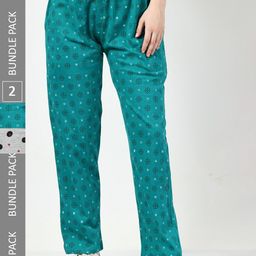 BAESD Women Pack Of 2 Printed Cotton Lounge Pants-picture-22