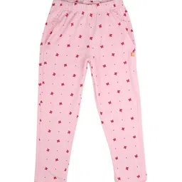 PROTEENS Girls Pink Printed Cotton Track Pants-32