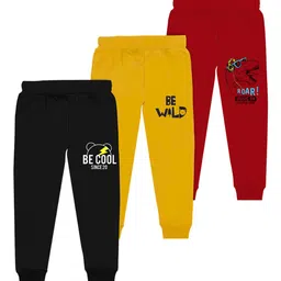 BAESD Boys Pack Of 3 Typography Printed Joggers-picture-46