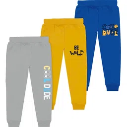 BAESD Boys Pack Of 3 Typography Printed Joggers-picture-29