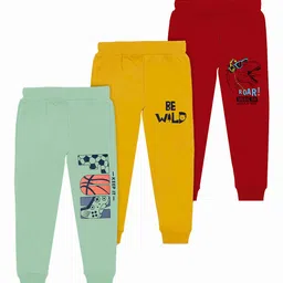 BAESD Boys Pack Of 3 Typography Printed Joggers-picture-18