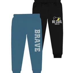 BAESD Boys Pack Of 2 Typography Printed Mid-Rise Joggers-picture-26