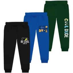 BAESD Boys Pack Of 3 Typography Printed Joggers-picture-38
