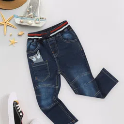 MeeMee Boys Navy Blue Light Fade Jeans-88