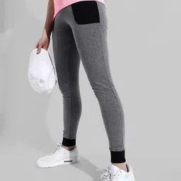 Campus Sutra Women Colourblocked Cotton Sports Joggers-image-10
