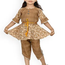 BAESD Girls Floral Printed Regular Kurti with Dhoti Pants-picture-13