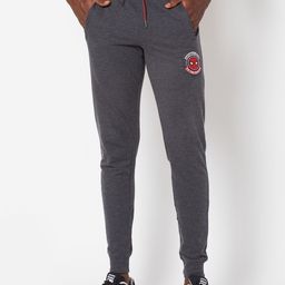 Sporto Men Grey Melange Spider Man Applique Track Pants-image-51