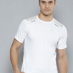 Fitkin Men White & Grey Anti Odour Gym T-shirt-image-7