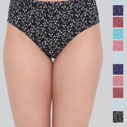 LYRA Pack Of 12 Assorted Floral Printed Anti-Odour Hipster Briefs-image-22