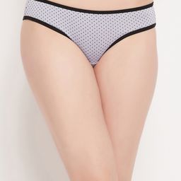 Clovia Purple Micro Ditsy Printed Low-Rise Hipster Brief-picture-34