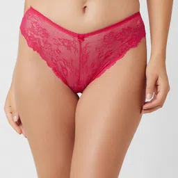 Candyskin Self Design Low-Rise Nylon Lace Bikini Briefs-14