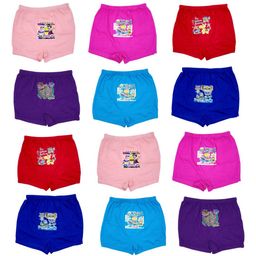 BAESD Kids Pack Of 12 Printed Pure Cotton Basic Briefs-image-2