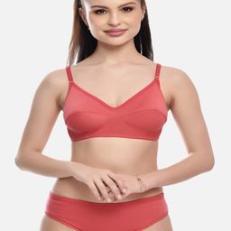 FIMS Orange Solid Cotton Lingerie Set MTR_Match_Bruno_Set_1_Orange_B-Orange-24