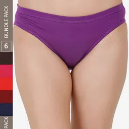 Docare Women Pack of 6 Cotton Hipster Briefs-image-16