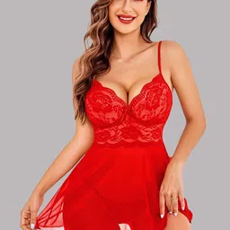 FIMBUL Self Design Net Baby Doll image 3