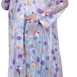 Floral Print, Solid Women Raincoat-image-46