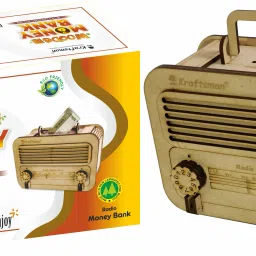 Wooden Money Banks for Kids and Adults Radio Style Coin Bank-image-38