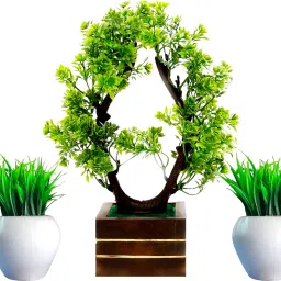 Artificial plants for home decor green flower tree for livingroom bedroom table Bonsai Artificial Plant with Pot-image-13