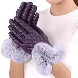 Self Design Winter Women Gloves-image-9