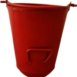 rahul professionals Fire Bucket Red color (4 Bucket+ Bucket Stand with stand hood) Pack Of 2 Fire Extinguisher Mount image 3