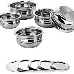 Handi with Lid Kitchen Serving Bowl Cooking Bowl, Biryani, Milk Pot Pan Handi H1 Bowl Serving Set-image-16