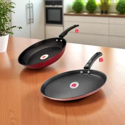 LAZYwindow Nonstick Induction Base Dosa Tawa Tawa 25 cm diameter-2