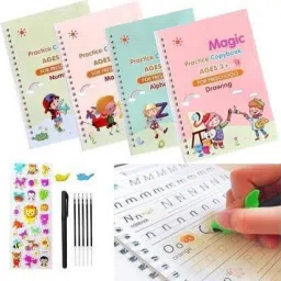 bark n bites Bark n Magic Reusable Practice Copybook for Kids,Sank Magic Practice Copybook Handwriting Book,Magic Practice Copybook Set (Multicolor) image 4