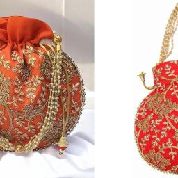 Women Orange, Orange Potli-image-48