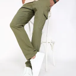 Regular Fit Men Cargos-image-4