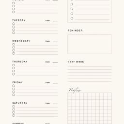 A4 SIZE WEEKLY PLANNER SET OF 10 PCS 1-Part PAPER GSM 100-image-0
