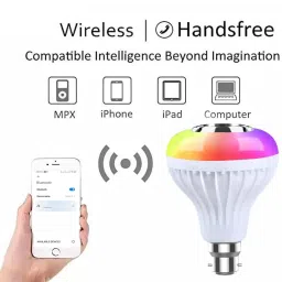 Brio Multicolor Smart LED Music Light Bulb with Bluetooth Remote Controller Smart Bulb image 2