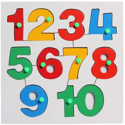 Little Genius Number Inset Tray Puzzle 1 to 10 - Multi Color-12