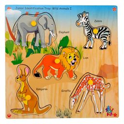 Skillofun Junior Identification Wooden Tray Wild Animals-19