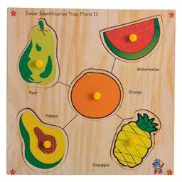 Skillofun - Wooden Junior Identification Tray Fruits-28