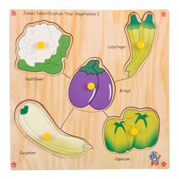 Skillofun - Junior Identification Wooden Tray Vegetables I-21