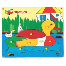 Skillofun - Jumbo Theme Wooden Puzzle Duck-0