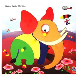 Skillofun - Theme Wooden Puzzle Standard Elephant-14