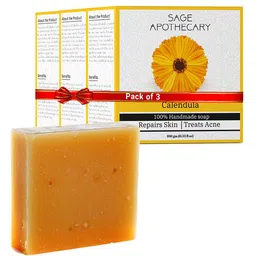 SAGE APOTHECARY Pack Of 3 Calendula Bath Soap 100 GM-51