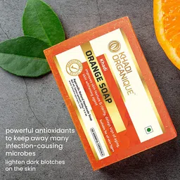 Khadi Organique Set Of 5 Orange Handmade Soap 125g Each-image-56