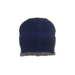 Gajraj Unisex Navy Blue Self Design Woolen Beanie Cap-60