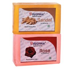 Deyomkar Pack Of 2 Orange Herbal Glycerin Sandalwood & Rose Soap 240 gm-16