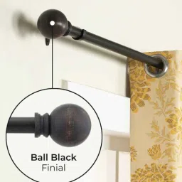 deco window Brown Iron Solid (144 Inches) Curtain Rod with Accessories-picture-48
