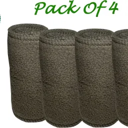 5 Layers Bamboo Charcoal Wet-free, Reusable, Washable Nappy Inserts (Pack of 4)-picture-0