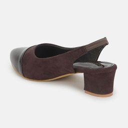 Marc Loire Pointed Toe Block Pumps With Backstrap image 3