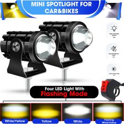 Spotlights Mini Projector Fog Light Front Driving Lampwith Three Line Switch Fog Lamp Car, Motorbike, Truck, Van LED (12 V, 36 W)-19