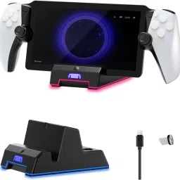 TMG Charging Dock for Ps Portal with Ambient Light and USB Cable Gaming Accessory Kit-image-1