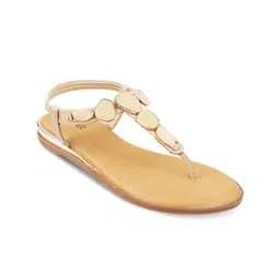 PEPPER Embellished T-Strap Flats With Backstrap-0